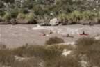 White water kayaking on the Mendoza River in the Andes (101kb)